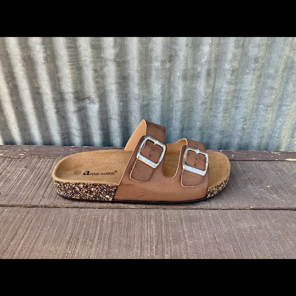 Girls Chestnut Slide-Ons